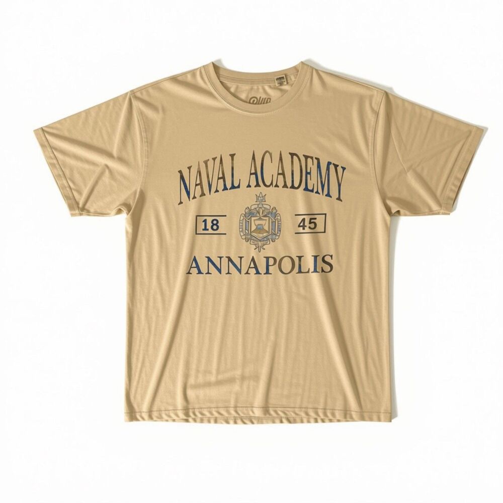 Blue 84 Men's USNA Naval Academy T-Shirt Size Medium Yellow Graphic Annapolis